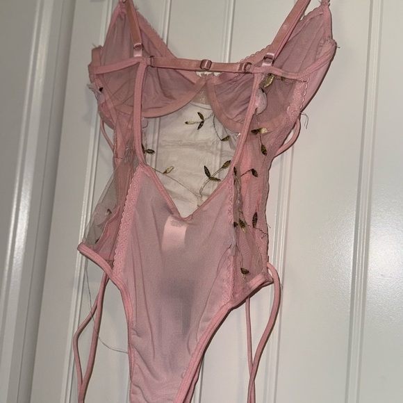 Nasty Gal Pink Sheer Lace Shapewear - Picture 7 of 12